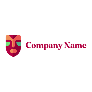 Mask logo on a White background - Abstrait
