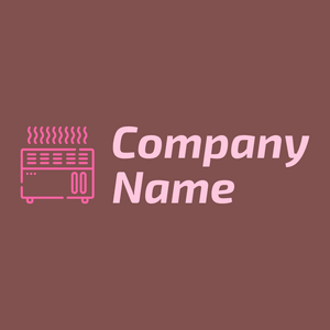Room heater logo on a Solid Pink background - Reinigung & Wartung