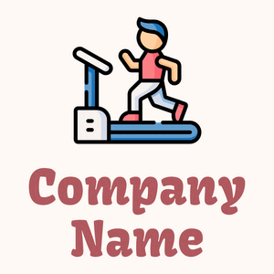 Treadmill logo on a Seashell background - Deportes