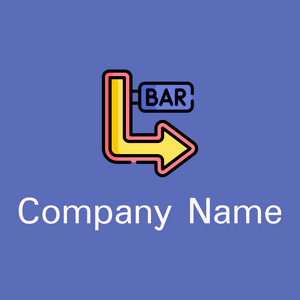 Neon logo on a Chetwode Blue background - Abstrato