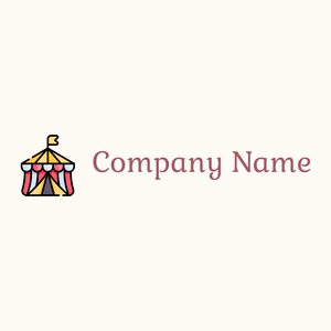 Circus tent logo on a Floral White background - Entretenimento & Artes
