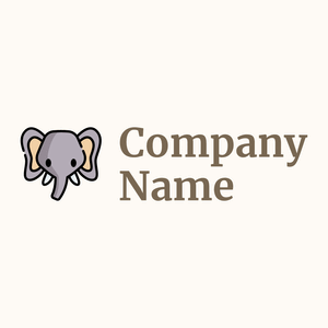 Elephant on a Floral White background - Animales & Animales de compañía