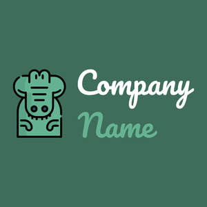 Crocodile logo on a Stromboli background - Animales & Animales de compañía