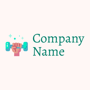 Turquoise Dumbbell on a Snow background - Deportes