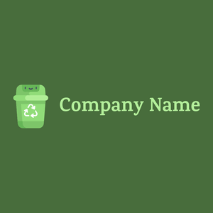 Recycle bin logo on a Fern Green background - Environmental & Green
