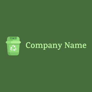 Recycle bin logo on a Fern Green background - Environnement & Écologie