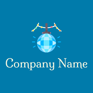 Baby Blue Discotheque on a Cerulean background - Arte & Intrattenimento