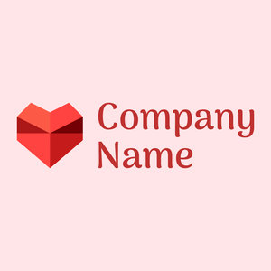 Heart logo on a Misty Rose background - Abstracto
