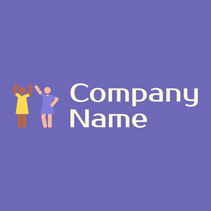 Dancing people logo on a purple background - Arte & Intrattenimento