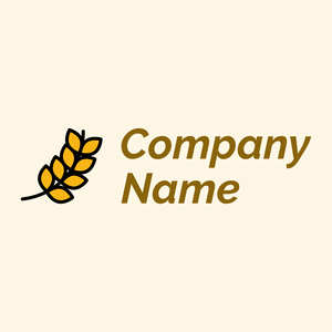 Outlined Wheat logo on a Corn Silk background - Landwirtschaft