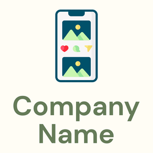 Instagram post logo on a Floral White background - Abstrato