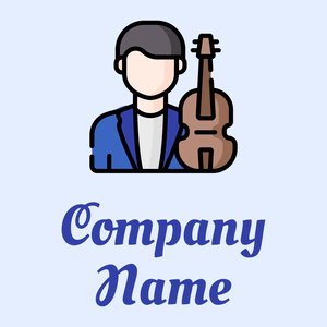 Musician logo on a Alice Blue background - Divertissement & Arts