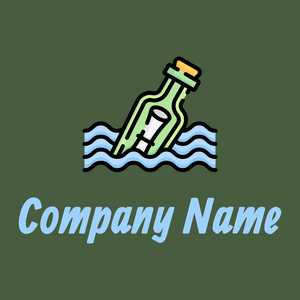 Message in a bottle logo on a Tom Thumb background - Kommunikation