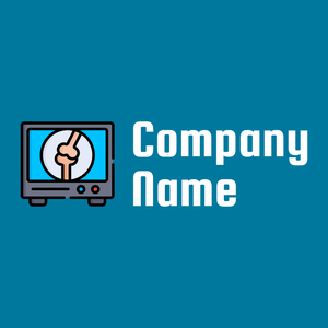 Orthopedic logo on a Cerulean background - Hospital & Farmácia
