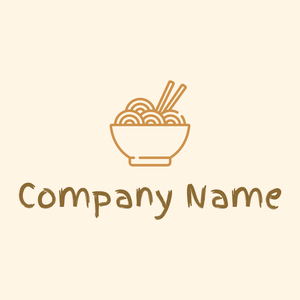 Chinese food logo on a Floral White background - Food & Drink
