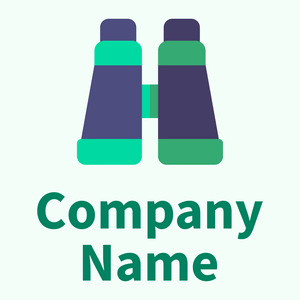 Binoculars logo on a Mint Cream background - Reizen & Hotel