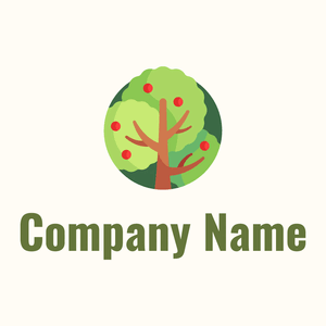 Apple tree on a Floral White background - Agricultura