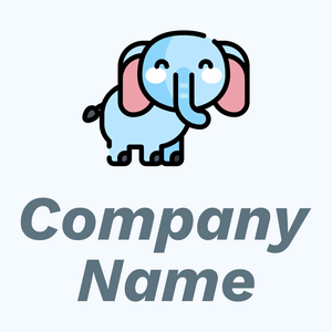 Elephant on a Alice Blue background - Animales & Animales de compañía