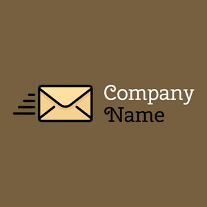 Email logo on a Yellow Metal background - Domaine des communications