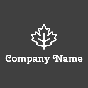 Maple leaf logo on a Charcoal background - Essen & Trinken