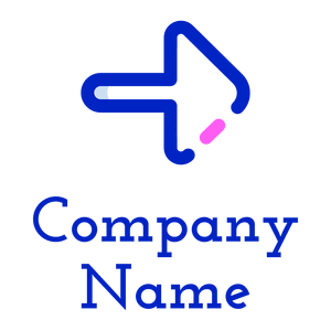 Medium Blue Right arrow on a White background - Sport