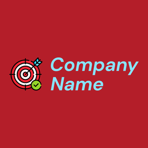 Target logo on a Fire Brick background - Abstracto