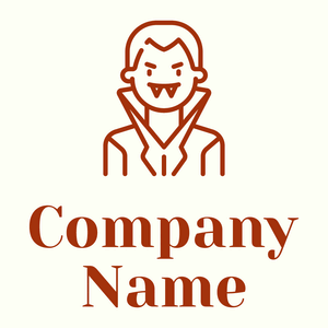 Vampire logo on a Ivory background - Abstracto