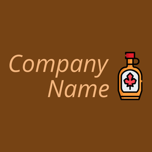 Maple syrup logo on a Raw Umber background - Nourriture & Boisson