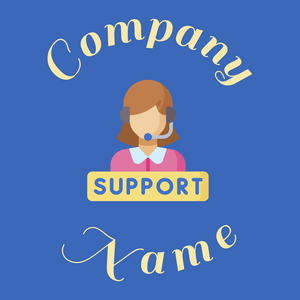 Help desk logo on a Blue background - Domaine de l'architechture