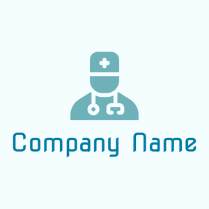 Doctor logo on a Azure background - Medical & Pharmaceutical