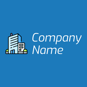Blue Office building logo on a Denim background - Negócios & Consultoria