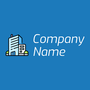 Blue Office building logo on a Denim background - Zakelijk & Consulting