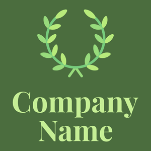 Laurel wreath logo on a Green background - Abstracto