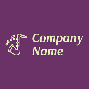 Saxophone logo on a Palatinate Purple background - Arte & Entretenimiento