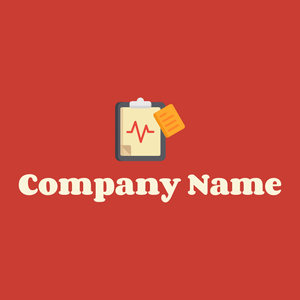 Clinic history logo on a Mahogany background - Medical & Farmacia