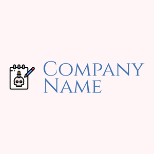 Sketch logo on a Lavender Blush background - Abstrait