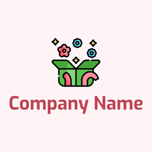 Gift box logo on a Snow background - Kleinhandel