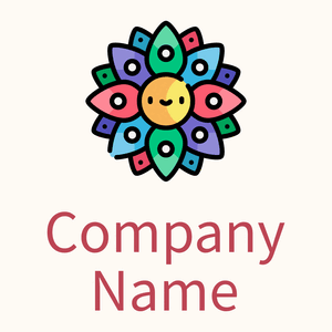 Mandala logo on a Floral White background - Floral