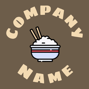 Rice bowl on a Domino background - Eten & Drinken
