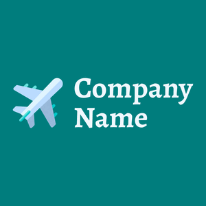 Lavender Blue Air plane on a Teal background - Industrial