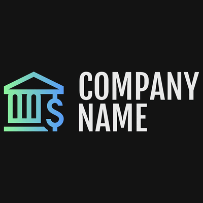 Blue and green gradient bank logo - Negócios & Consultoria
