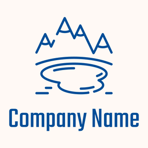 Lake logo on a Seashell background - Environmental & Green
