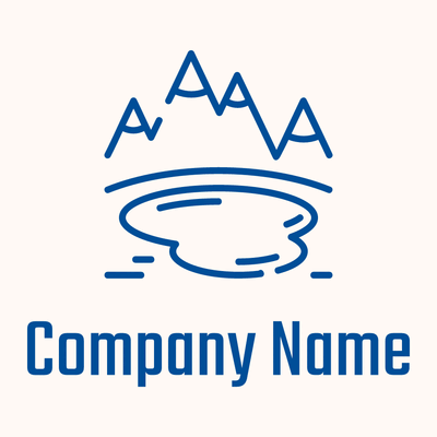 Lake logo on a Seashell background - Landscaping