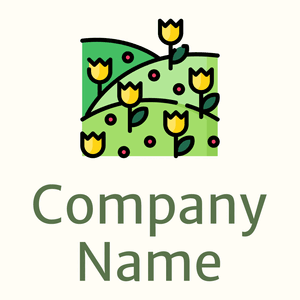 Flowers logo on a Floral White background - Florale