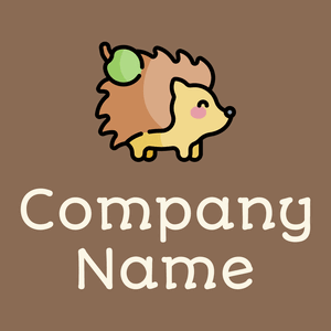 Hedgehog logo on a Leather background - Animales & Animales de compañía