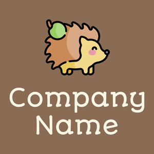 Hedgehog logo on a Leather background - Tiere & Haustiere