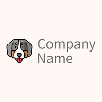 Bernese Mountain logo on a Seashell background - Animaux & Animaux de compagnie