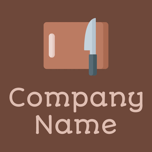 Chopping board logo on a Old Copper background - Cibo & Bevande