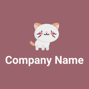 Cat on a Copper Rose background - Animales & Animales de compañía