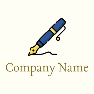 Ink pen logo on a Ivory background - Comunicaciones